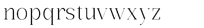 Bonarchi Extra Light Semi Condensed Font LOWERCASE