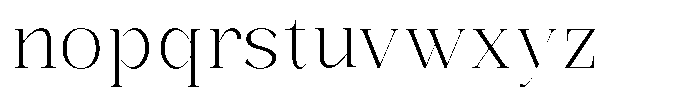 Bonarchi Extra Light Font LOWERCASE