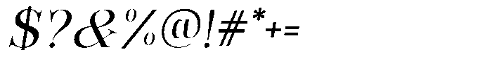 Bonarchi Italic Font OTHER CHARS