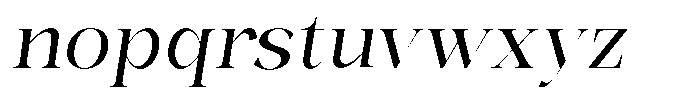 Bonarchi Italic Font LOWERCASE