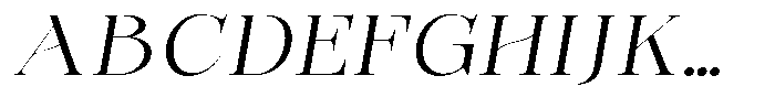 Bonarchi Light Expanded Italic Font UPPERCASE