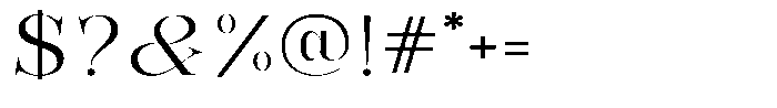 Bonarchi Light Expanded Font OTHER CHARS