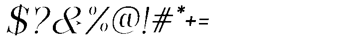 Bonarchi Light Italic Font OTHER CHARS