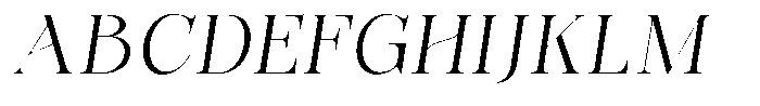 Bonarchi Light Italic Font UPPERCASE