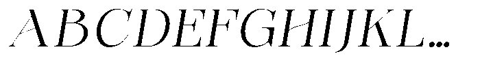 Bonarchi Light Sem Exp Italic Font UPPERCASE