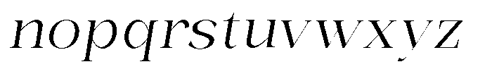 Bonarchi Light Sem Exp Italic Font LOWERCASE