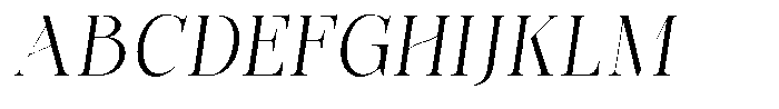 Bonarchi Light Semi Condensed Italic Font UPPERCASE