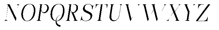 Bonarchi Light Semi Condensed Italic Font UPPERCASE