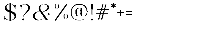 Bonarchi Light Semi Expanded Font OTHER CHARS