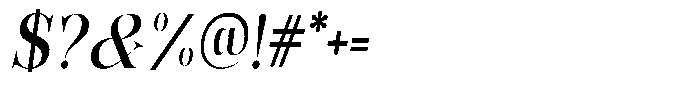 Bonarchi Medium Condensed Italic Font OTHER CHARS