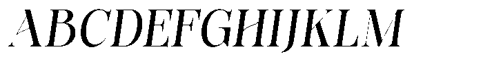 Bonarchi Medium Condensed Italic Font UPPERCASE