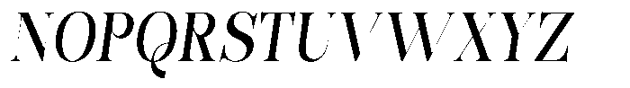 Bonarchi Medium Condensed Italic Font UPPERCASE