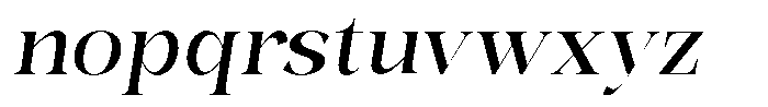 Bonarchi Medium Italic Font LOWERCASE