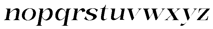 Bonarchi Medium Sem Exp Italic Font LOWERCASE