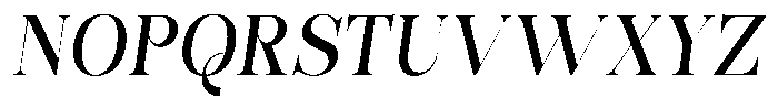 Bonarchi Medium Semi Condensed Italic Font UPPERCASE