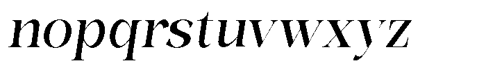 Bonarchi Medium Semi Condensed Italic Font LOWERCASE