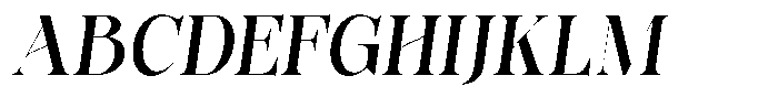 Bonarchi Sem Bold Condensed Italic Font UPPERCASE