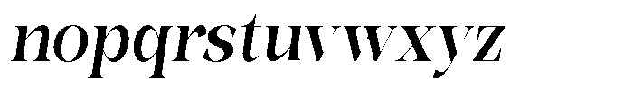 Bonarchi Sem Bold Condensed Italic Font LOWERCASE