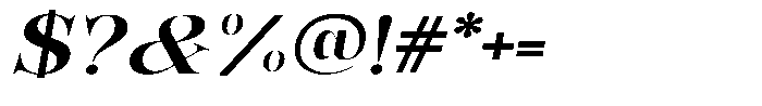 Bonarchi Sem Bold Exp Italic Font OTHER CHARS