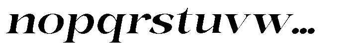 Bonarchi Sem Bold Exp Italic Font LOWERCASE