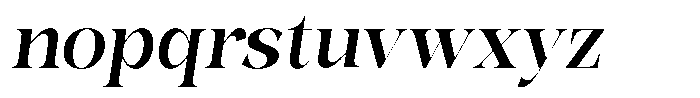 Bonarchi Sem Bold Semi Condensed Italic Font LOWERCASE