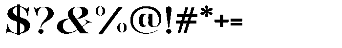 Bonarchi Semi Bold Expanded Font OTHER CHARS