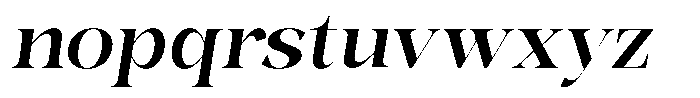 Bonarchi Semi Bold Italic Font LOWERCASE