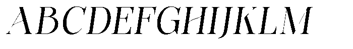 Bonarchi Semi Condensed Italic Font UPPERCASE