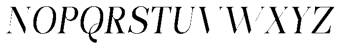 Bonarchi Semi Condensed Italic Font UPPERCASE