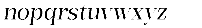 Bonarchi Semi Condensed Italic Font LOWERCASE