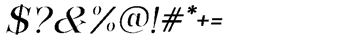 Bonarchi Semi Expanded Italic Font OTHER CHARS