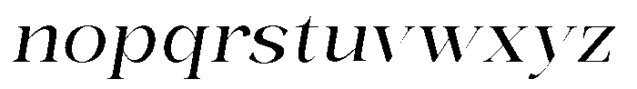 Bonarchi Semi Expanded Italic Font LOWERCASE
