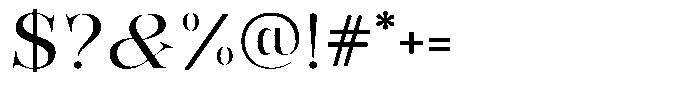Bonarchi Semi Expanded Font OTHER CHARS