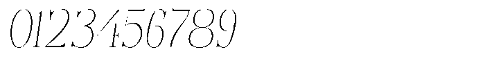 Bonarchi Thin Condensed Italic Font OTHER CHARS