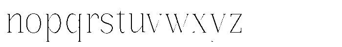 Bonarchi Thin Condensed Font LOWERCASE