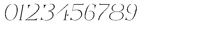Bonarchi Thin Expanded Italic Font OTHER CHARS