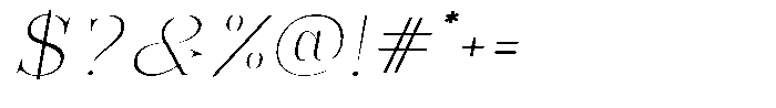 Bonarchi Thin Expanded Italic Font OTHER CHARS