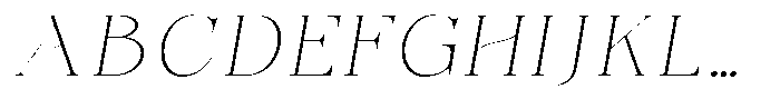 Bonarchi Thin Expanded Italic Font UPPERCASE