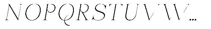 Bonarchi Thin Expanded Italic Font UPPERCASE