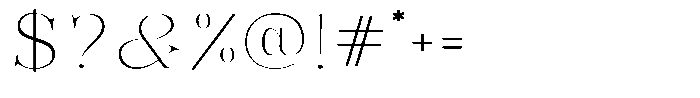 Bonarchi Thin Expanded Font OTHER CHARS