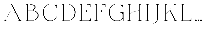 Bonarchi Thin Expanded Font UPPERCASE