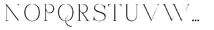 Bonarchi Thin Expanded Font UPPERCASE