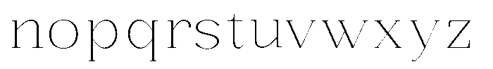 Bonarchi Thin Expanded Font LOWERCASE
