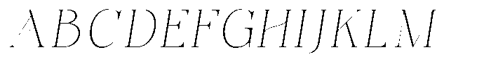 Bonarchi Thin Italic Font UPPERCASE