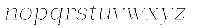 Bonarchi Thin Sem Exp Italic Font LOWERCASE