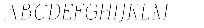 Bonarchi Thin Semi Condensed Italic Font UPPERCASE