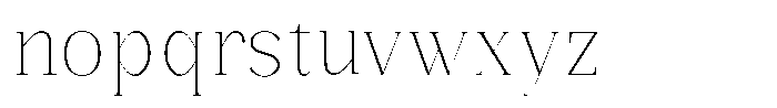 Bonarchi Thin Semi Condensed Font LOWERCASE