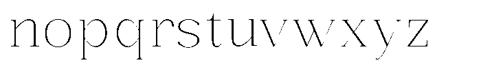 Bonarchi Thin Semi Expanded Font LOWERCASE