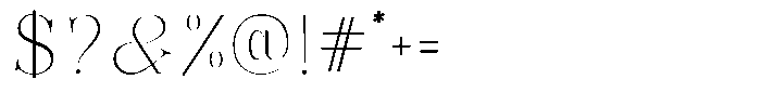 Bonarchi Thin Font OTHER CHARS