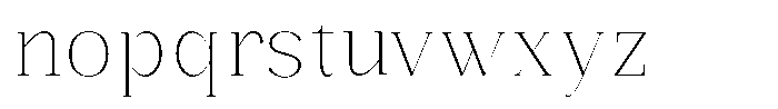 Bonarchi Thin Font LOWERCASE